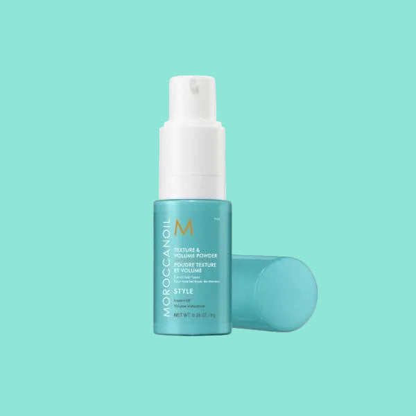 Moroccanoil hair product bottle with pump powder
