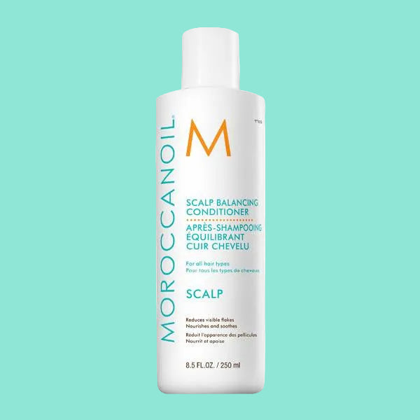 Moroccanoil Scalp Balancing Conditioner bottle on a white background