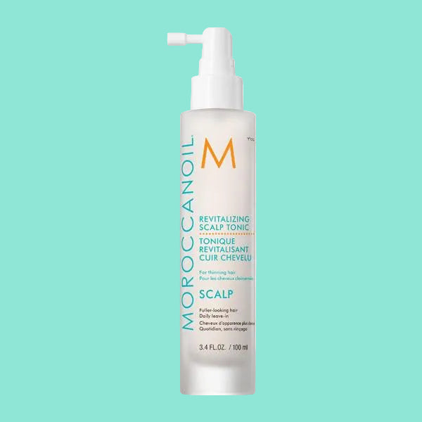 Moroccanoil Revitalizing Scalp Tonic bottle on a white background