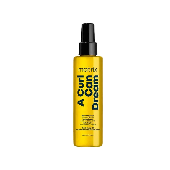 Yellow bottle of Matrix hair product