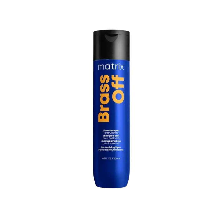 Blue shampoo bottle labeled 'Matrix