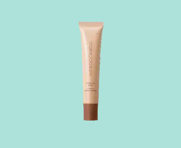 Moroccanoil hair product tube on a white background