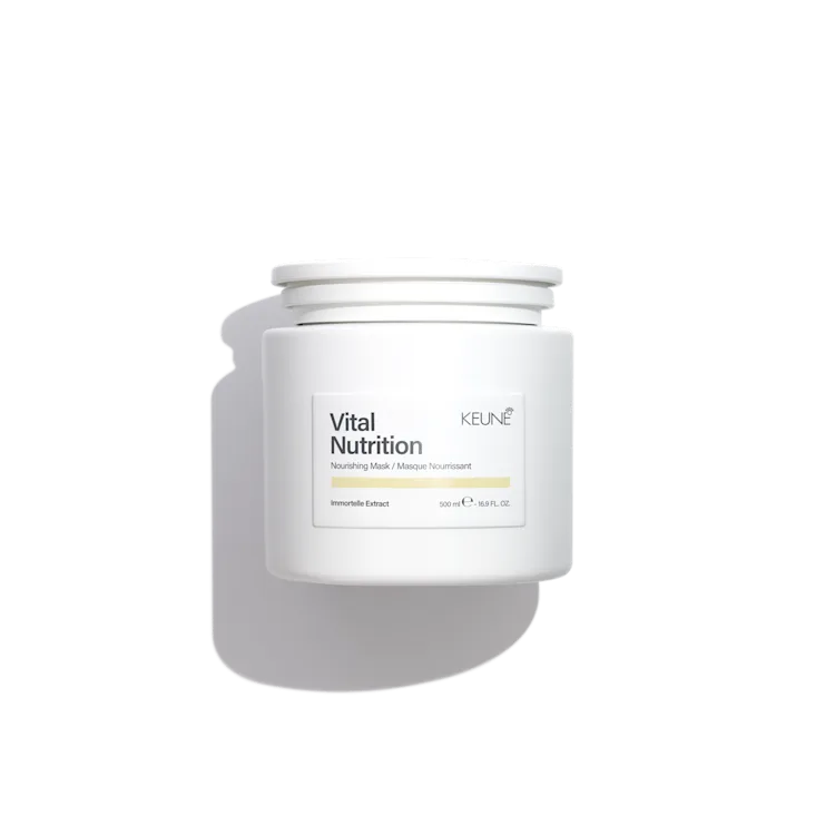 Keune Color Brillianz hair product jar on a white background