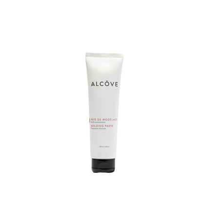 A tube of Alcove modeling paste for hair styling.