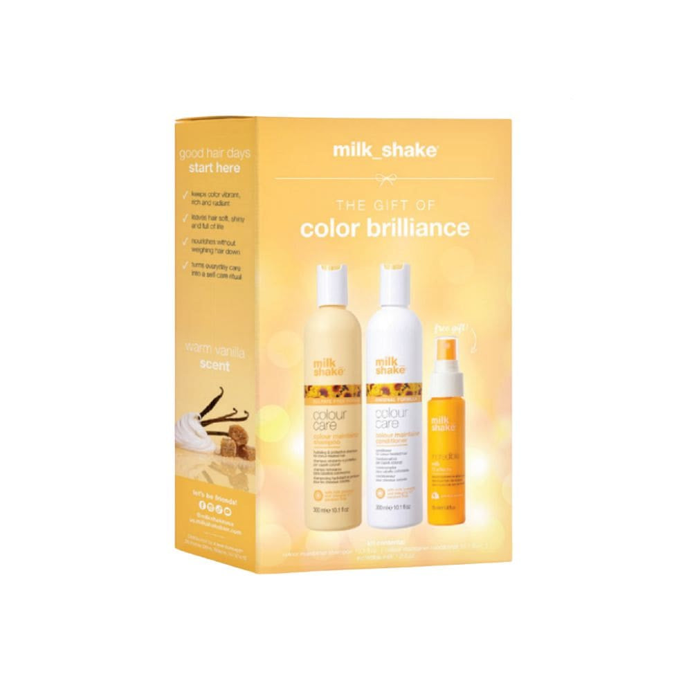 Milk Shake hair care product set packaging