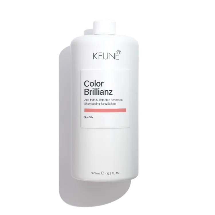 Keune Color Brillianz shampoo bottle on a white background