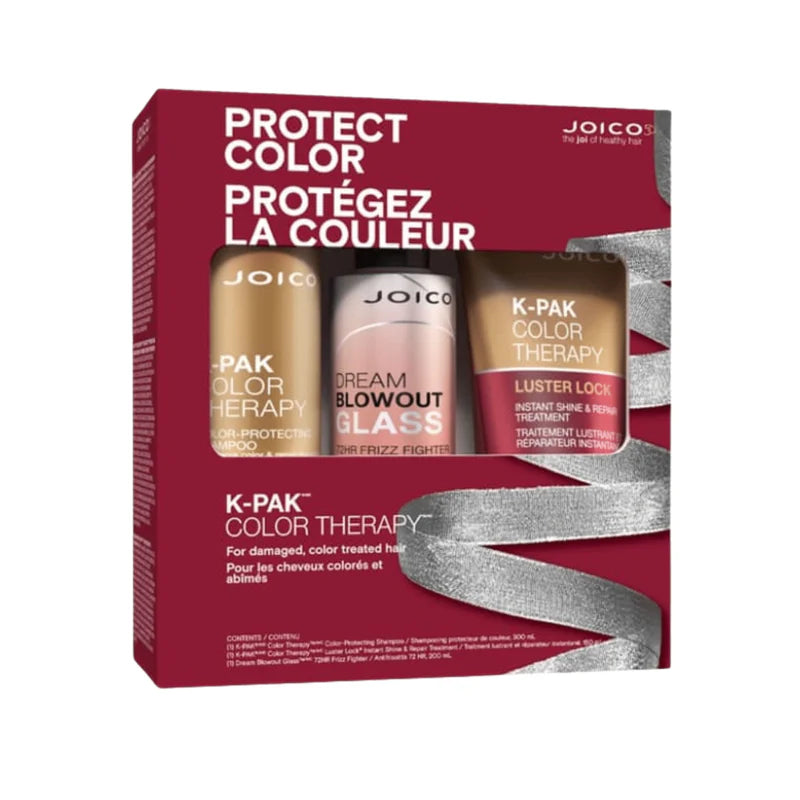 Joico K-Pak Color Therapy hair care product set packaging on a white background