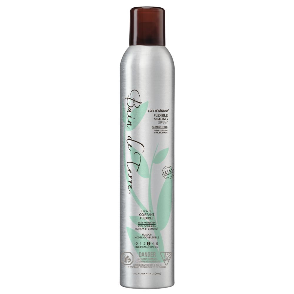 Bain de Terre hair spray bottle on a white background