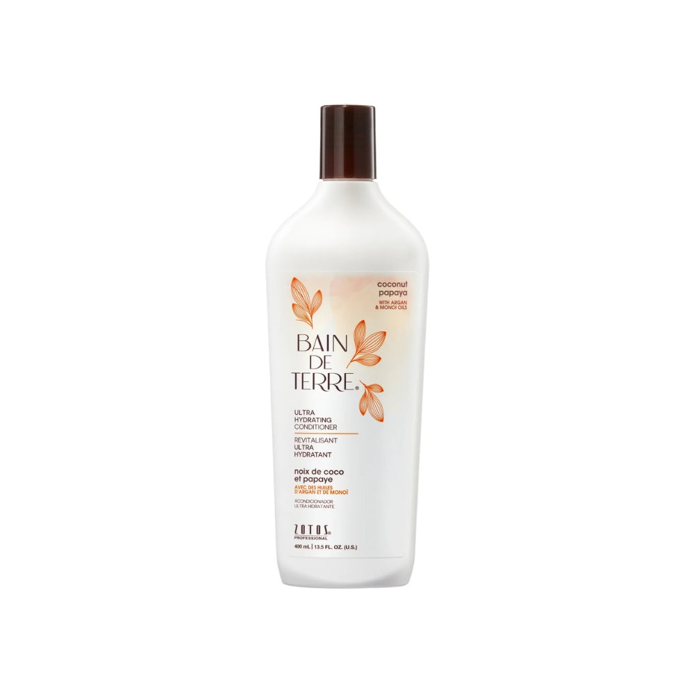 Bain de Terre shampoo bottle on a white background