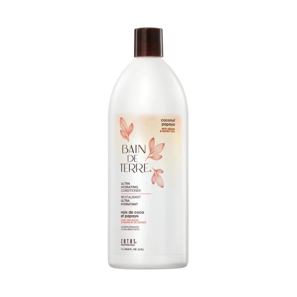 Bain de Terre shampoo bottle on a white background
