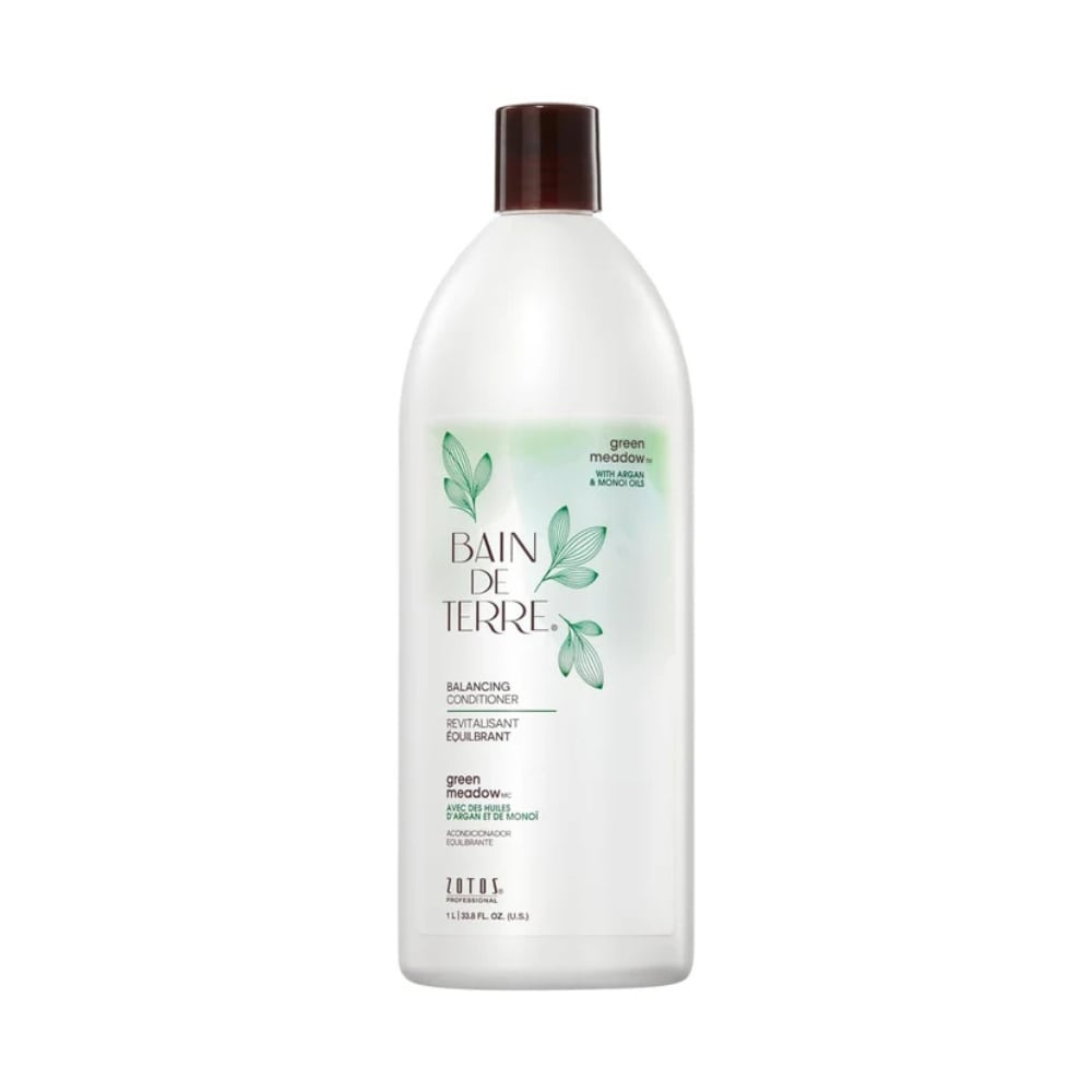 Bain de Terre shampoo bottle on a white background