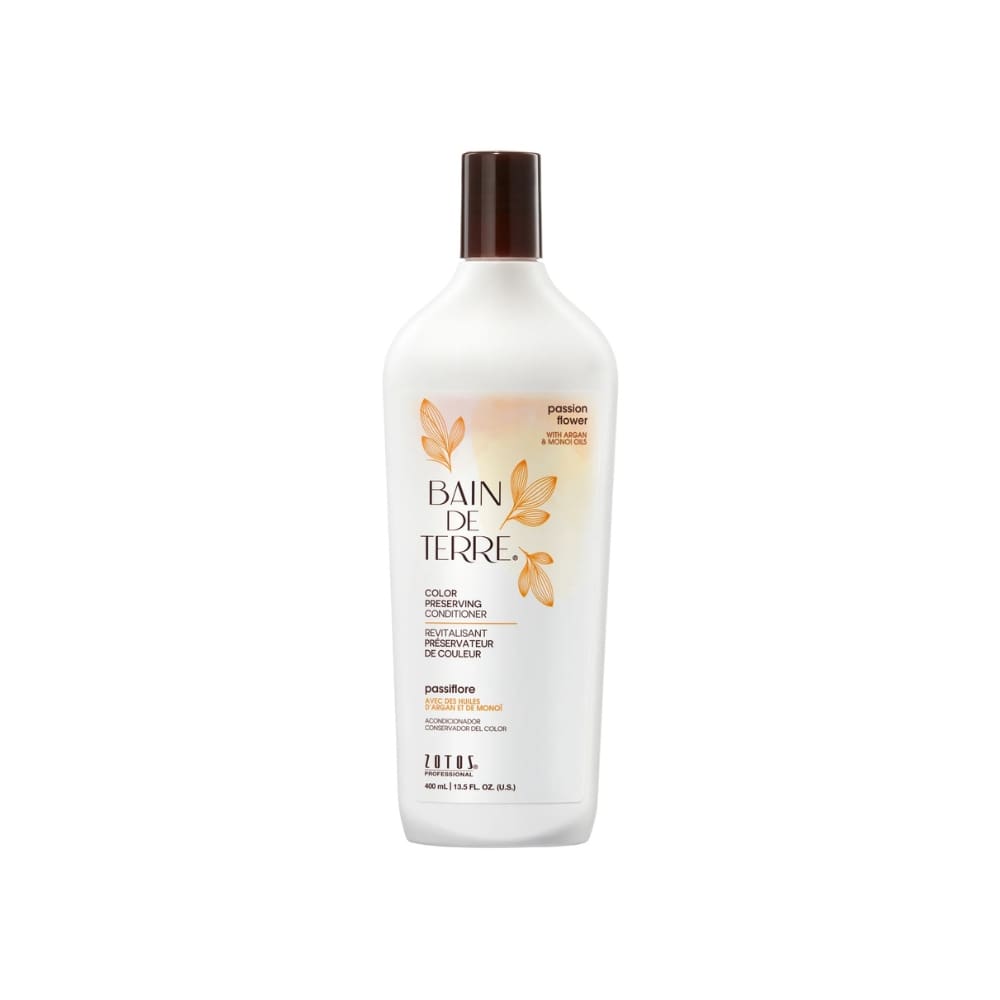 Bain de Terre shampoo bottle on a white background