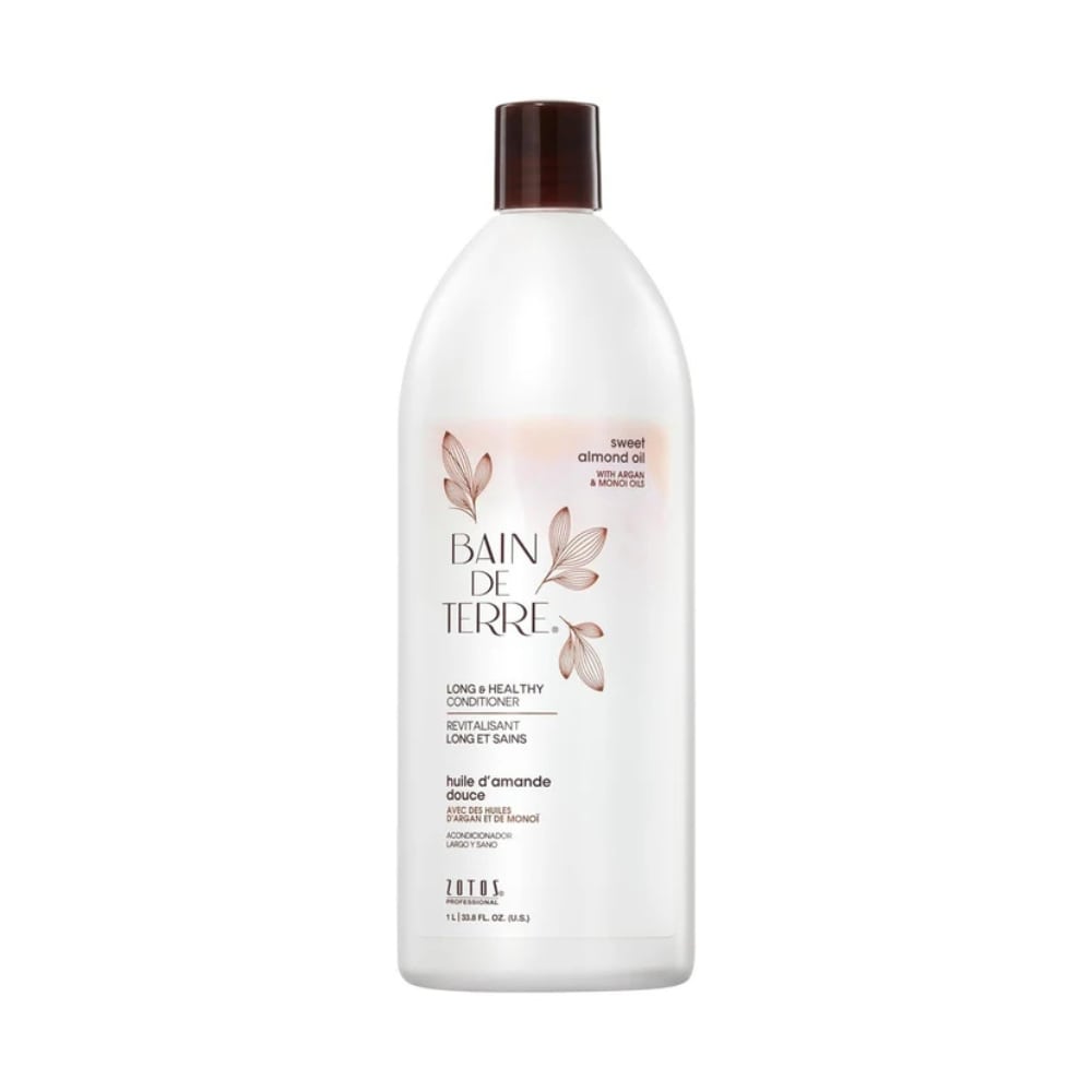 Bain de Terre hair care product bottle on a white background