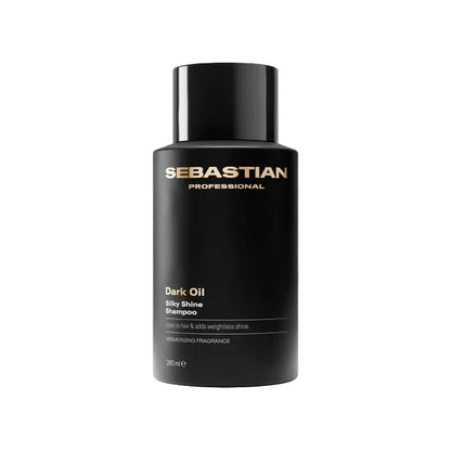 Black shampoo bottle with 'Sebastian Professional' branding on a white background