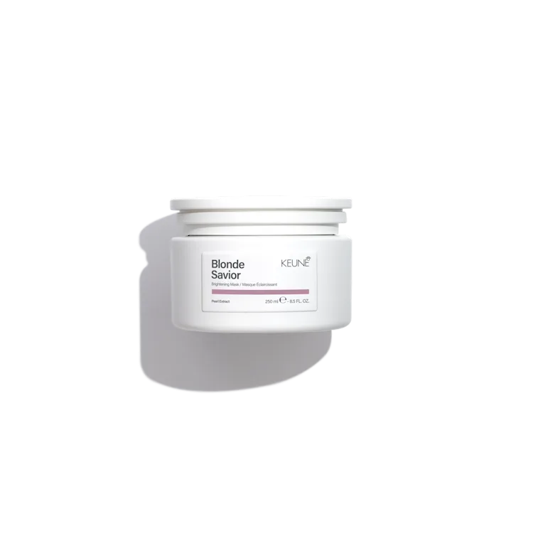 Keune Confident Curl hair product jar on a white background