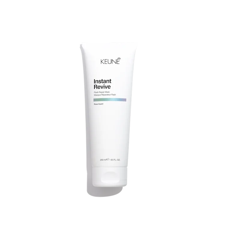Keune Instant Revive hair product tube on a white background