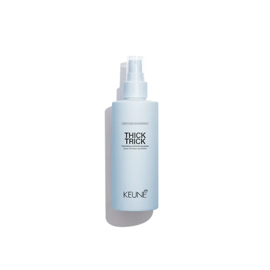 Keune Thick Trick hair product bottle on a white background