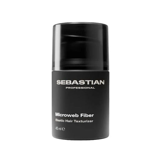 Black container of Sebastian Professional Microweb Fiber on a white background