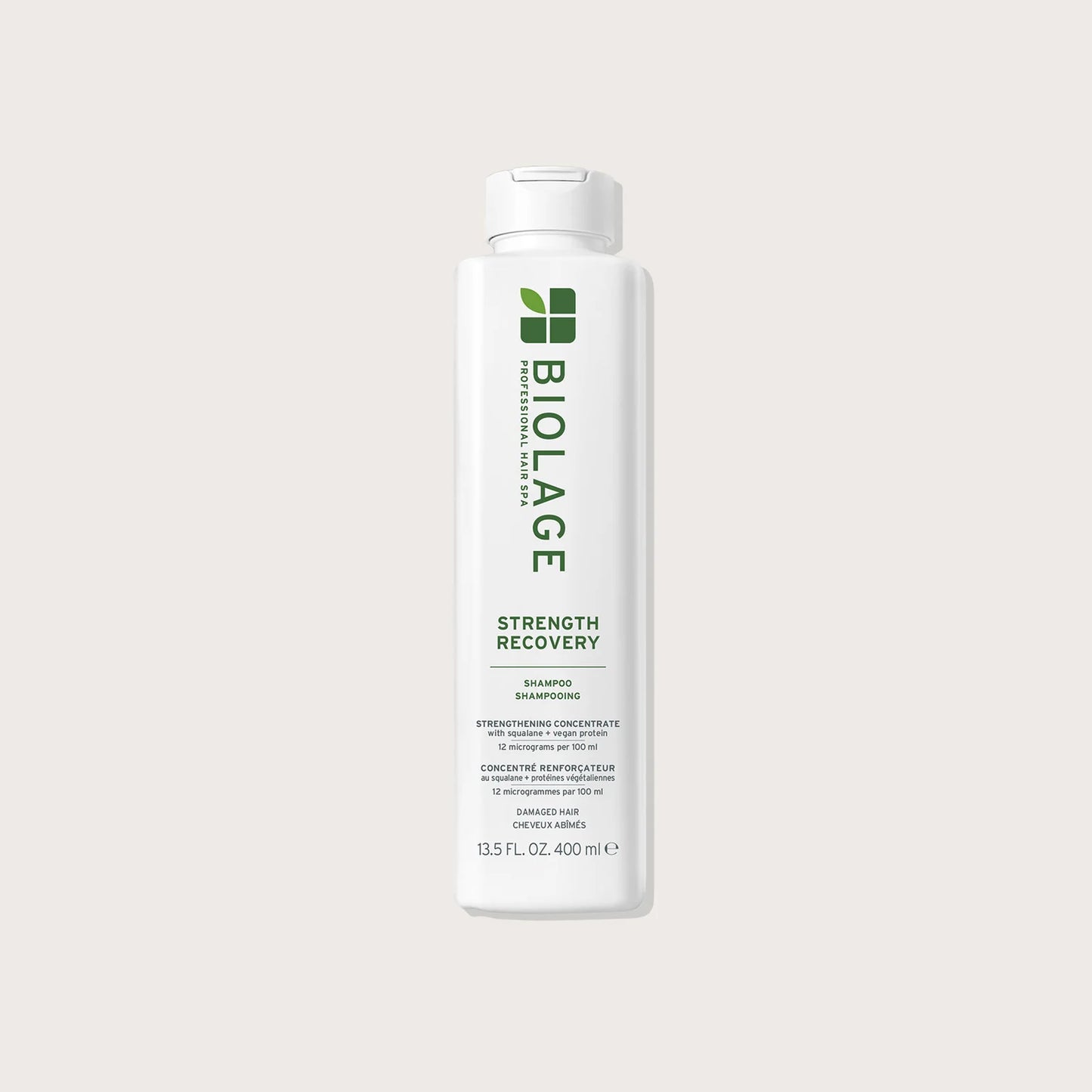 Biolage shampoo bottle on a white background