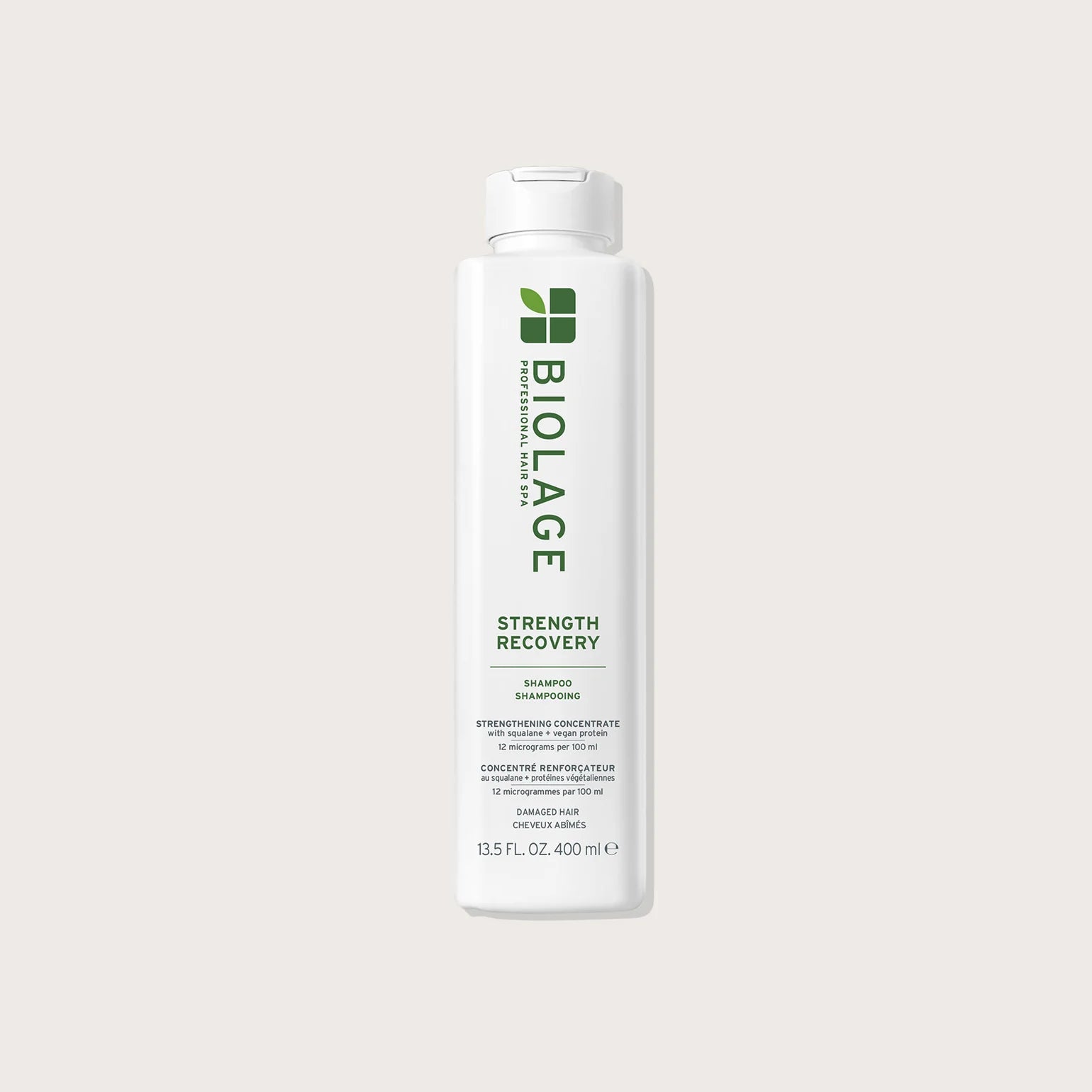 Biolage shampoo bottle on a white background