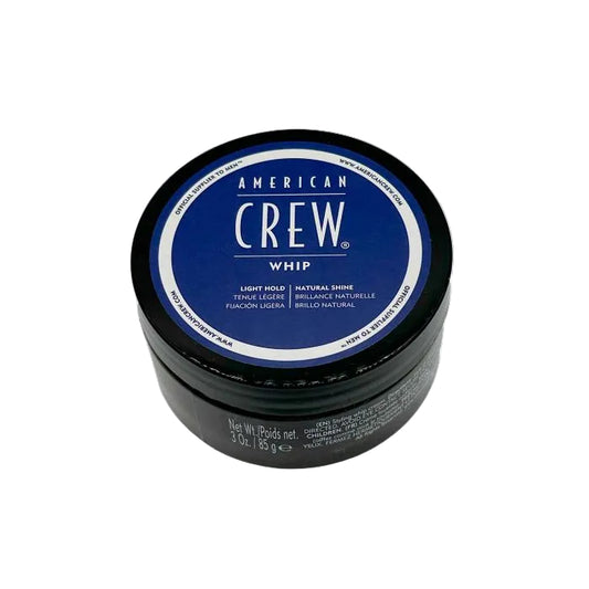 American Crew whipped hair product container on a white background